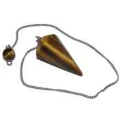Tiger Eye Faceted Pendulum - Balance • Willpower • Courage • Clear Thinking