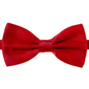 Stylish Designer Bow Ties - Pre Tied, Adjustable Unisex Bowtie for Men, Red