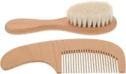 BIUDECO Cradle Cap Brush Set Scalp Scrubber Soft Bristle Shampoo Brush Double-Sided Comb for Newborns Easy to Clean