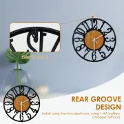 Iron Wall Clock with Hook Battery Operated Non Ticking Silent Hanging Wall TojCQ