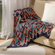 130x170cm Boho Sofa Throw Blanket Acrylic Blanket Warm Decorative Blanket