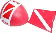 Diving Warning Buoy Inflatable Red Blow up Arch Air Model Surface Marker Buoy Signaling Buoys with Flag Spearfishing Float Hot Air Balloon Decorations Scuba Gear Scuba Jet