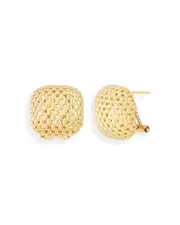 Bloomingdale's Fine Collection 14K Yellow Gold Mesh Square Earrings OS