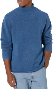 Vince Airspun Alpaca Roll Neck Men's Bright Indigo Wool Blend Sweater Size L$325