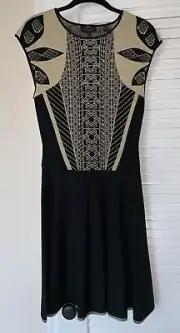 TED BAKER LONDON 'JENKIN' KNITTED JACQUARD SKATER DRESS, SZ TB 2 US 6 NWT $279