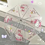 KITTY透明雨傘女孩兒童手動折疊傘8