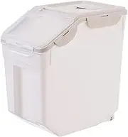 Food Storage Container 10/15/25KG Airtight Kitchen Rice Cereal Canisters Dry Grain Metering Storage Dispenser Moisture-Proof for Rice Cereal Grain Soybean,25KG,Grey