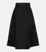 [Moncler] Moncler Cotton midi skirt UK 12 black