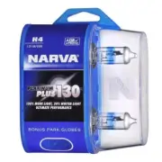 Narva 48542BL2 12V H4 60/55W PLATINUM Plus 130 Halogen Headlight Globes Blist...