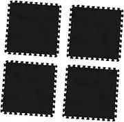 4PCS Plush Floor Cushion Tatami Mats for Home Office School Non Slip Seat Mats Stylish Design for Chairs Sofas Dining Tables Present