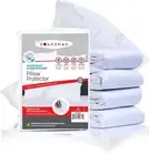 12 Pack Pillow Protector With Zipper Waterproof and Bed Bug Proof Cover 20 X 26"