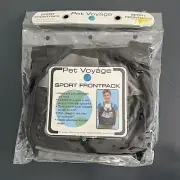 Pet Voyage Sport Frontpack Black Pet Carrier Pouch Medium - Up To 16lbs
