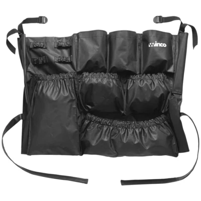 32 or 44 Gallon Trash Can Caddy Bag Adjustable Ties Nylon Black 29Lx20H Inch