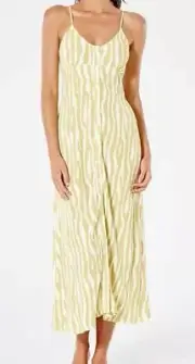 Ladies Size 2XS RIP CURL Yellow Sunset Haze MIDI Dress *NEW* RRP $89.99