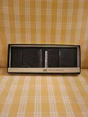 Vintage Swank Black Leather Passcase Billfold Wallet. Unused !