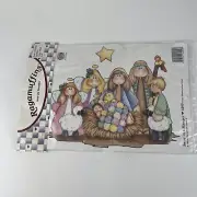 RAGAMUFFINS Iron On Transfer AWAY IN THE MANGER 4209 Christmas Craft NOS Vintage