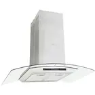 Vidaxl Island Range Hood 90 Cm Lcd Display Touch Sensor 756 M/H Led glass,silver