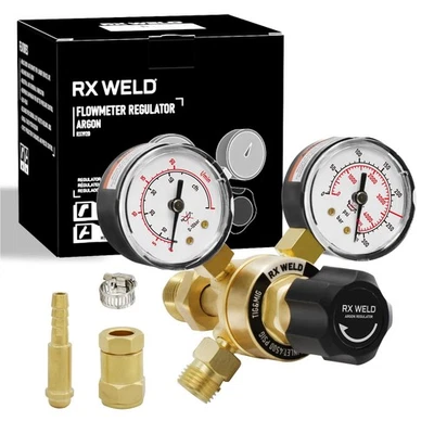 RX WELD Argon Regulators Gauges Gas Welding, Regulator for MIG and TIG, CGA58...