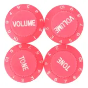 Plastic Electric Bass/Guitar Knobs Top Hat Speed Volume Tone Control Knobs Pink