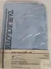Basketweave 60X104 Rectangle Tablecloth Lt Blue Color NOS Vtg Sears Roebuck NIP