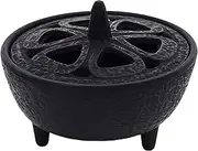 Baychon Cast Iron Incense Burner, Incense Cone Holder, Mini Cast Iron Cauldron with Lid
