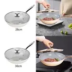 Nonstick Wok with Lid Pan Ceramic Fry Pan for Boiling Stovetop Cooking