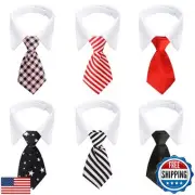 Segarty Dog Necktie, 6 PCS Pets Dog Cat Classic Neck Tie Dog Tuxedo Bow Tie C