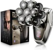 7D Head Shavers for Bald Men, SHPAVVER Detachable Head Shaver LED Display Dry...