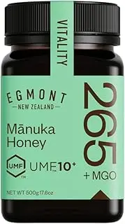 Egmont Honey Mānuka Honey UMF 10 MGO 265+ 500g | Certified MGO and UMF Content | Raw Honey | Made in New Zealand