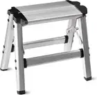 Folding One Step Stool - Small Aluminum 1 Step Ladder 330Lbs Capacity with Non-S