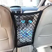 MicTuning Universal Car Seat Storage Mesh/Organizer - Mesh Cargo Net Hook Pouch Holder for Bag Luggage Pets Children Kids Disturb Stopper