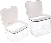MOLUCKFU 2pcs Food Storage Jar Airtight Storage Bins Large Grain Storage Warehouse Large Rice Storage Container Powder Container Cereal Containers Storage Airtight Laundry Pod Holder