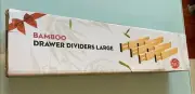 VaeFae Adjustable Bamboo Drawer Dividers, Expandable Drawer Organizer 16.7-21.9”