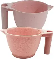 DONFAMDS 2pcs Hair Dye Mixing Bowls Portable Tint Bowls for Efficient DIY Hair Coloring Salons Durable Material Washable and Reusable Color Mixing Tools