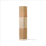 Agatha Metal Base Paper Rope Fabric Share Floor Light Lamp Khaki