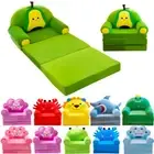 Toddler Chair Bed 3 In 1 Foldable Sofa Bed Princess Fold Out Couch for Bedroom