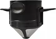 Coffee Filter Reusable, Coffee Dropper Stainless Steel, Paperless Coffee Filter, Tea Filter with Holder, Coffee Drip Filter Portable for Home, Office, Travel, Camping