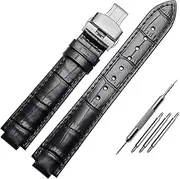 [HFZCSIMR] Leather Watchband For Convex Mouth Belt Women's Strap 14 * 8mm 16 * 8mm 18 * 11mm 20mm Watch Accessories