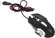 Vaguelly Wired Gaming Mouse with Backlight Ergonomic USB Dpi for Use Durable Material Cool Breathing Light