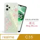 Meteor realme C35 奧地利水鑽彩繪手機殼 - 櫻花