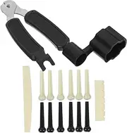 DRESSOOS 1 Set Acoustic Guitar Bridge Pins Tool Kit Bridge Pins String Rests String Winder for Effortless Maintenance Compatible with Multiple Guitar Brands