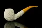 srv - Designers Lattice Apple Block Meerschaum Pipe with fitted case M3313