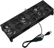 VTRETU Router Cooling Fan for Computer Cooler Audio Video Network Cabinet Server Cooling Project Equipment and Workstation DC 5V USB Power 120mm 360mm Fan with Switch
