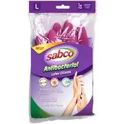 Sabco Antibacterial Gloves Large 1 Pair