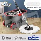 360 Degree Spin Mop Bucket Set Floor Cleaner Microfibre Mop Heads Rolling Wheel