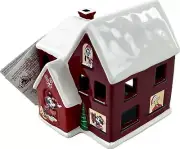 Disney Store Red Ceramic House Mickey and Friends Holiday Votive Candle Holder