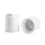 20-410 White Disc Dispensing Caps with Silver Foam Induction Liners