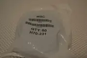 ONE NEW LOT OF MSC 2-5/8" ID X 2-7/8" OD, BUNA-N O-RINGS H70-231.