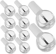 NULYLU 10ml Glass Nail Polish Bottles Set with Brush Refillable Empty Bottles for Gel Uv Nail Polish Sample Storage Travel Containers