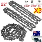 3 X CHAINSAW CHAIN 22" 86DL 325 058 FITS SX75 MTM 72SX 62SX Semi Chisel Replace